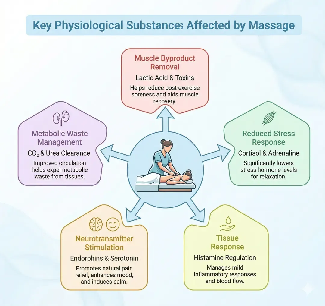 Key Physiological Substances Affected by Massage